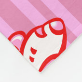 漫画のおもちゃの飛行機|の赤いピンク フリースブランケット (角)