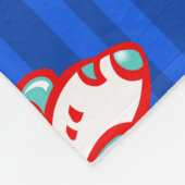 漫画のおもちゃの飛行機|の赤い青 フリースブランケット (角)