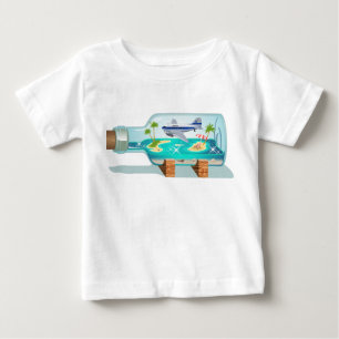 漫画のお土産ボトル ベビーTシャツ