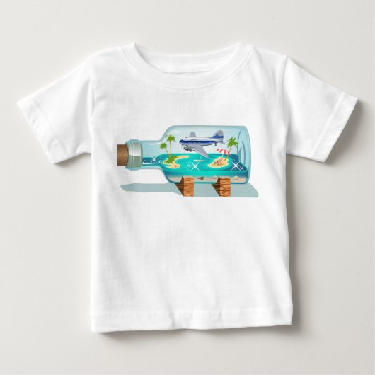 漫画のお土産ボトル ベビーTシャツ (正面)