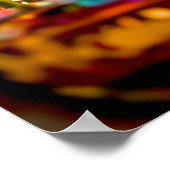 漫画のお茶を盛る女伝統的の子 ポスター (角)