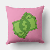 漫画のお金ドル紙幣 クッション (裏面)