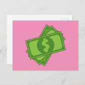 漫画のお金ドル紙幣 シーズンポストカード (正面/裏面)