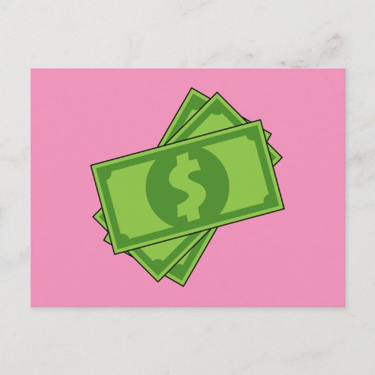 漫画のお金ドル紙幣 シーズンポストカード (正面)
