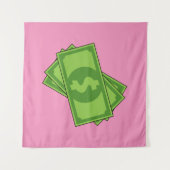 漫画のお金ドル紙幣 タペストリー (正面(横))