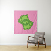 漫画のお金ドル紙幣 タペストリー (インサイチュ(横))