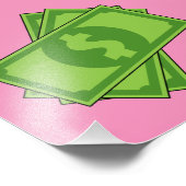 漫画のお金ドル紙幣 フォトプリント            (角)