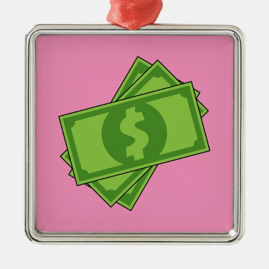 漫画のお金ドル紙幣 メタルオーナメント (正面)