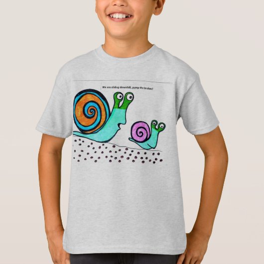 漫画のかたつむりのTシャツ Tシャツ (正面)