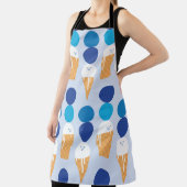 漫画のかわいいアイスクリームのシームレスなデザイン。ビ エプロン (インサイチュ)