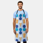 漫画のかわいいアイスクリームのシームレスなデザイン。ビ エプロン (着用した状態)