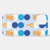 漫画のかわいいアイスクリームのシームレスなデザイン。ビ Case-Mate iPhoneケース (裏面 (横))