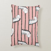 漫画のかわいい恐竜のヴィンテージのシームレスな模様。C アクセントクッション (裏面(縦))