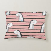 漫画のかわいい恐竜のヴィンテージのシームレスな模様。C アクセントクッション (裏面)