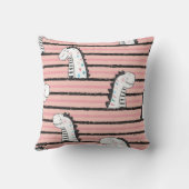 漫画のかわいい恐竜のヴィンテージのシームレスな模様。C クッション (裏面)