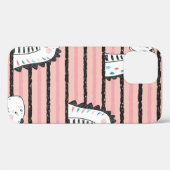 漫画のかわいい恐竜のヴィンテージのシームレスな模様。C Case-Mate iPhoneケース (裏面 (横))