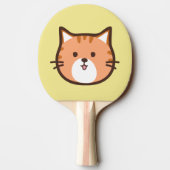 漫画のかわいい猫 卓球ラケット (裏面)