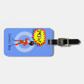 漫画のすごいヒーロー荷物タグ ラゲッジタグ (正面横)