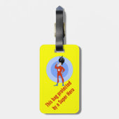 漫画のすごいヒーロー荷物タグ ラゲッジタグ (裏面縦)