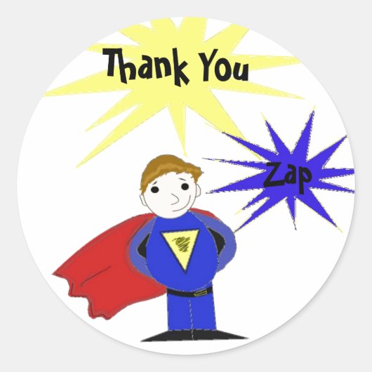 漫画のすごいヒーロー ラウンドシール (正面)