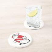 漫画のすてきクリスマスサンタクロース、おもちゃの袋 コースター (側面)
