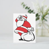 漫画のすてきクリスマスサンタクロース、おもちゃの袋 シーズンポストカード (スタンド正面)