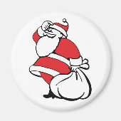 漫画のすてきクリスマスサンタクロース、おもちゃの袋 マグネット (正面)