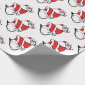 漫画のすてきクリスマスサンタクロース、おもちゃの袋 ラッピングペーパー (角)