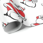 漫画のすてきクリスマスサンタクロース、おもちゃの袋 ラッピングペーパー (ロールコーナー)