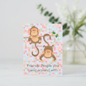 漫画のつるサルのまわりに ポストカード (スタンド正面)