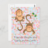 漫画のつるサルのまわりに ポストカード (正面/裏面)