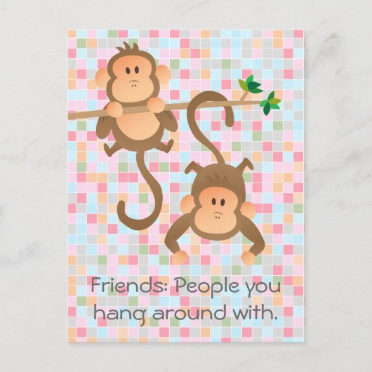 漫画のつるサルのまわりに ポストカード (正面)