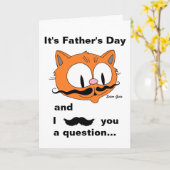 漫画のひげねこ セニョール・ガト 面白い父の日カード カード (黄色い花)