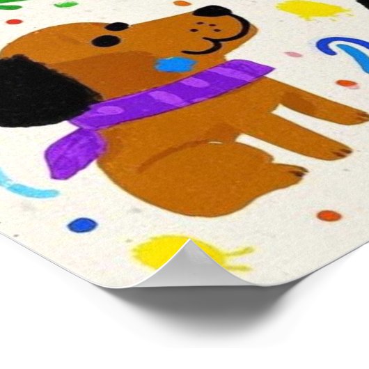 漫画のようなじゃじゃ馬な子犬たち ポスター (角)