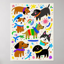 漫画のようなじゃじゃ馬な子犬たち ポスター