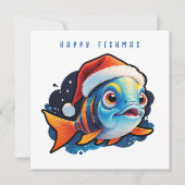 漫画のようなユーモラスな魚。 シーズンカード (正面)