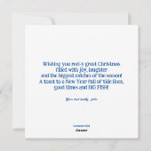 漫画のようなユーモラスな魚。 シーズンカード (裏面)