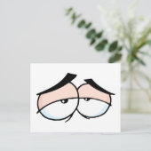 漫画のような悲しげな目 ポストカード (スタンド正面)