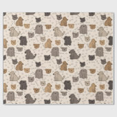 漫画のような犬の愛らしさ ラッピングペーパー (フラット)