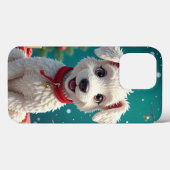 漫画のような白い子犬 Case-Mate iPhoneケース (裏面 (横))