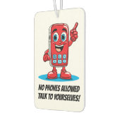 漫画のような赤い携帯電話の禁止エアフレッシュナー カーエアーフレッシュナー (左)