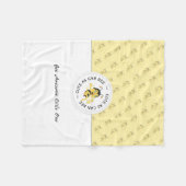 漫画のように可愛い |モノグラパーソナライズされたム フリースブランケット (正面(横))