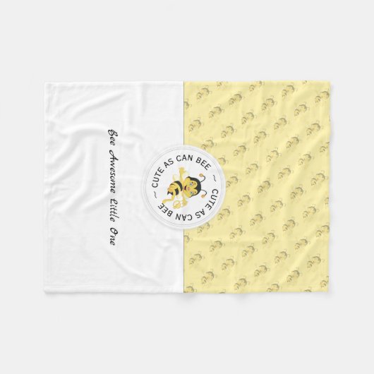 漫画のように可愛い |モノグラパーソナライズされたム フリースブランケット (正面(横))