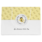 漫画のように可愛い |モノグラパーソナライズされたム ラージペーパーバッグ (正面)