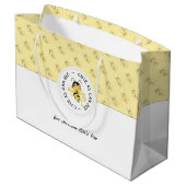 漫画のように可愛い |モノグラパーソナライズされたム ラージペーパーバッグ (裏面アングル)