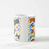 漫画のよくはしゃぐ子犬 コーヒーマグカップ (中央)