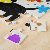 漫画のよくはしゃぐ子犬 ジグソーパズル (側面)