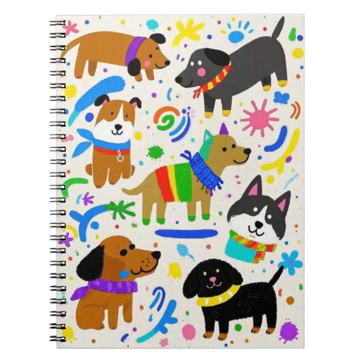 漫画のよくはしゃぐ子犬 ノートブック (正面)