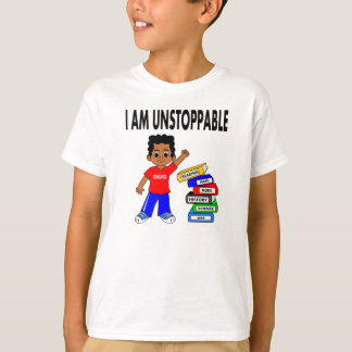 漫画のアフリカ系アメリカ人の男の子は頭が切れるなTシャツを予約します Tシャツ