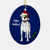 漫画のアメリカのブルドッグのクリスマスのオーナメント セラミックオーナメント (右)